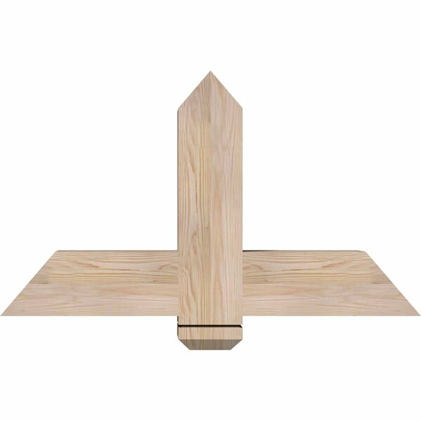 Ekena Millwork Eugene Smooth Timber Gable Bracket, Douglas Fir, 36"W x 21"H x 5 1/2"D x 5 1/2"F, 14/12 Pitch GBW036X21X0606EUG00SDF - main